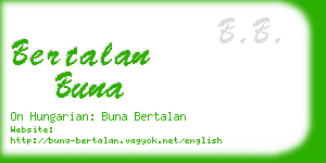 bertalan buna business card